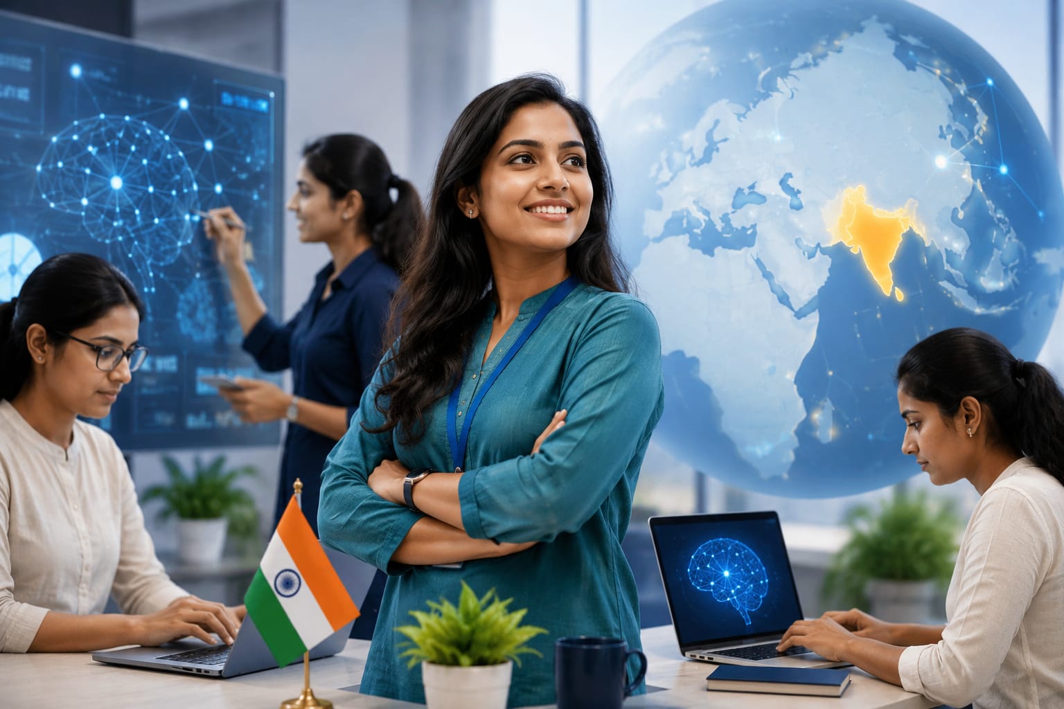 Indian women top global rankings in AI skills, nearly doubling the world average