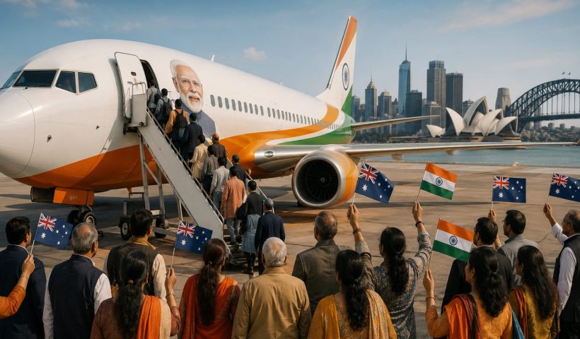 'Modi Express Flight' carries Sydney community members to 'Melbourne Meets Modi' event